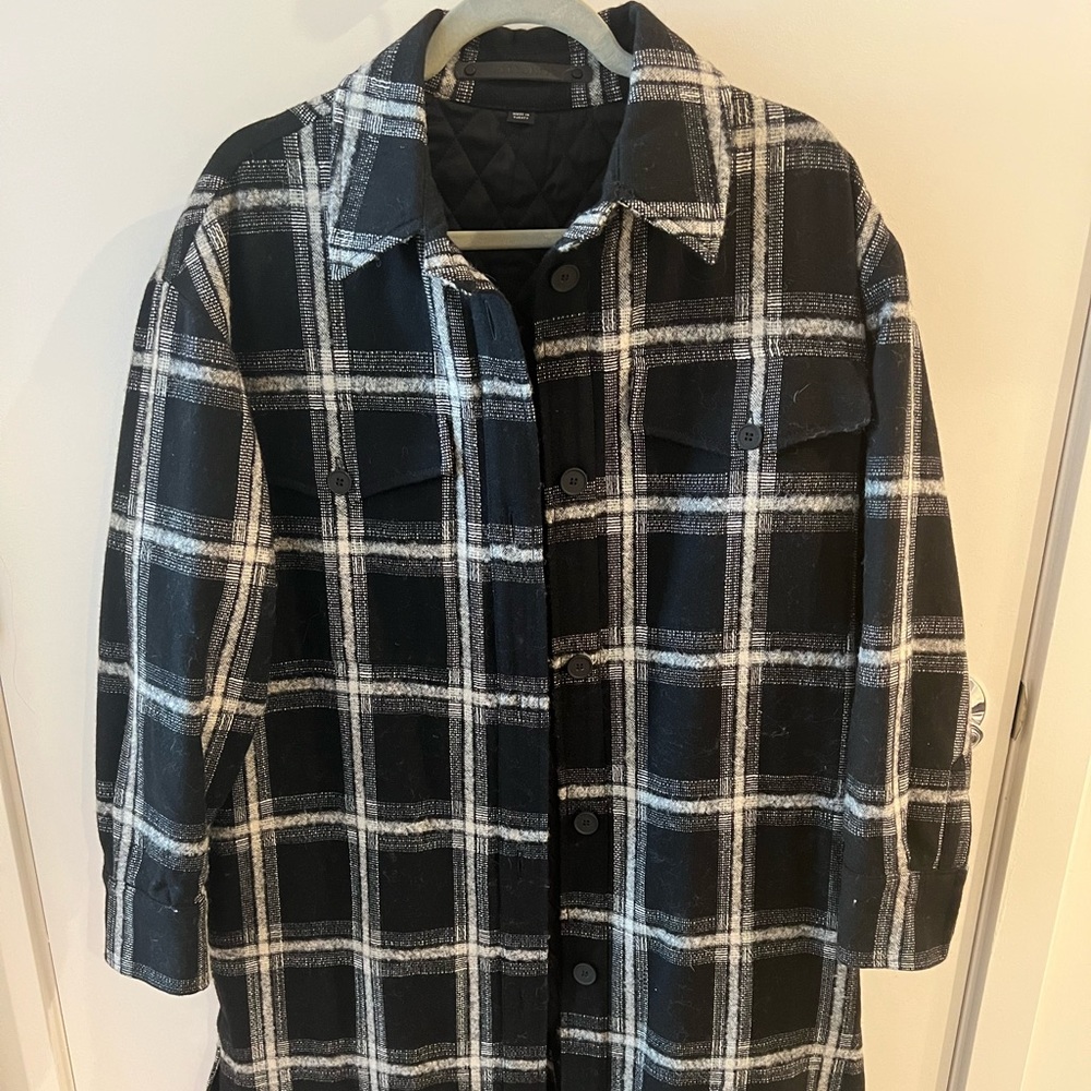 All saints wool long shacket